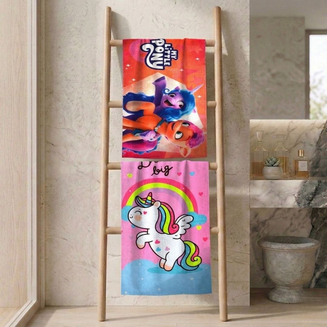 My Little Pony "Unicorn - Dream Big" Kids Bath Towel Combo - Pack of 2 by Athom Living - Athom Living