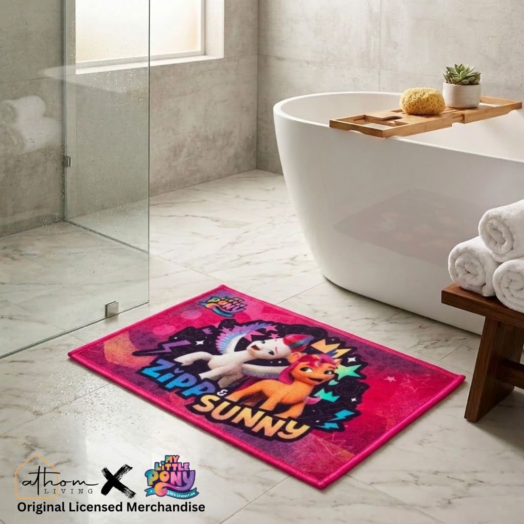 My Little Pony "Zipp & Sunny" Anti - Slip Kids Bathmat by Athom Living - Athom Living