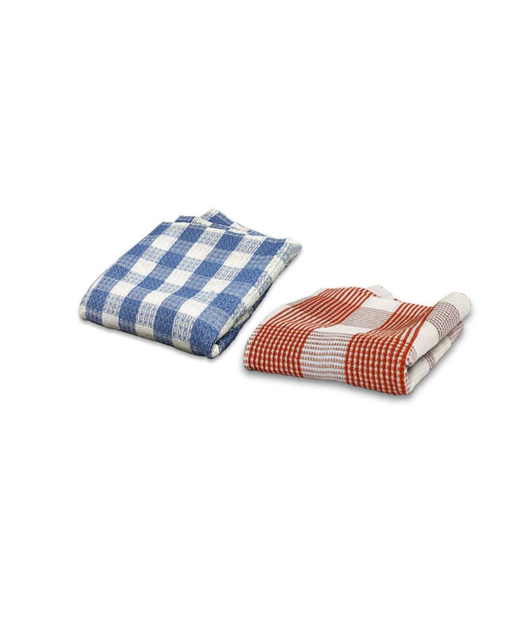 Orange & Blue Light weight Premium Cotton Bath Towel (Pack of 2) by Athom Living - Athom Living