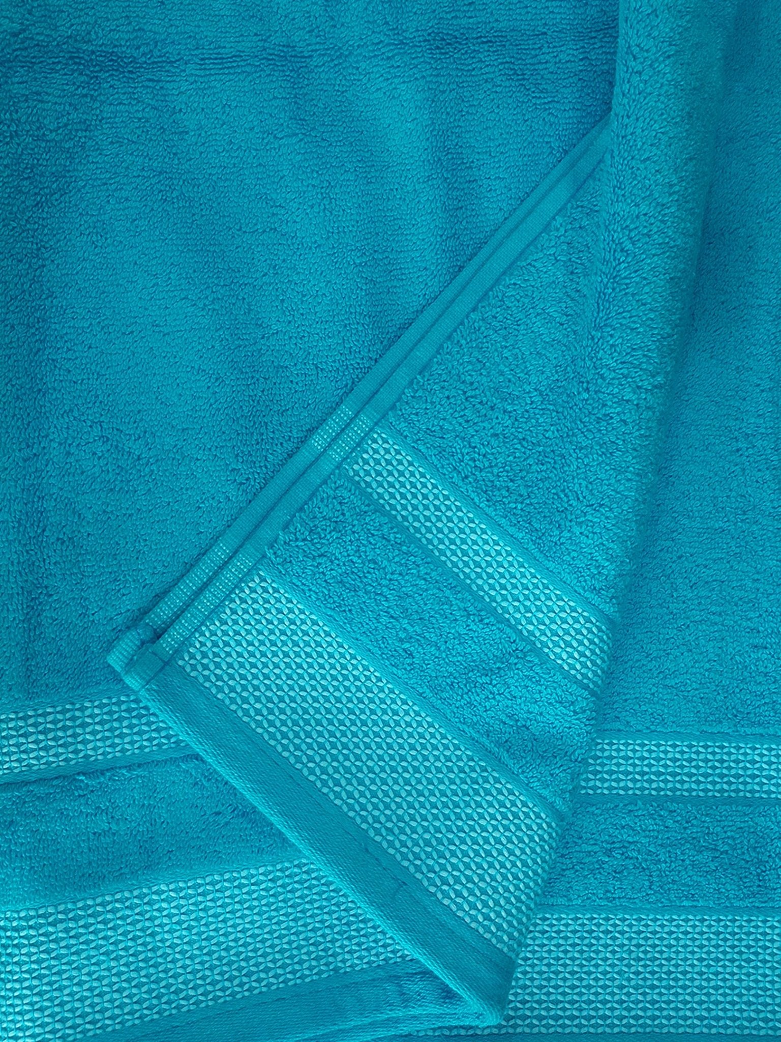 Orange & Blue Premium Cotton Bath Towel (Pack of 2) by Athom Living - Athom Living