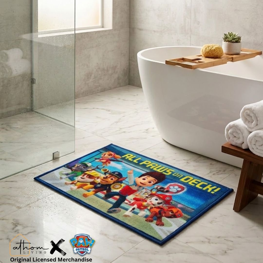 Paw Patrol "All Paws On Deck" Anti - Skid Kids Bathmat by Athom Living - Athom Living