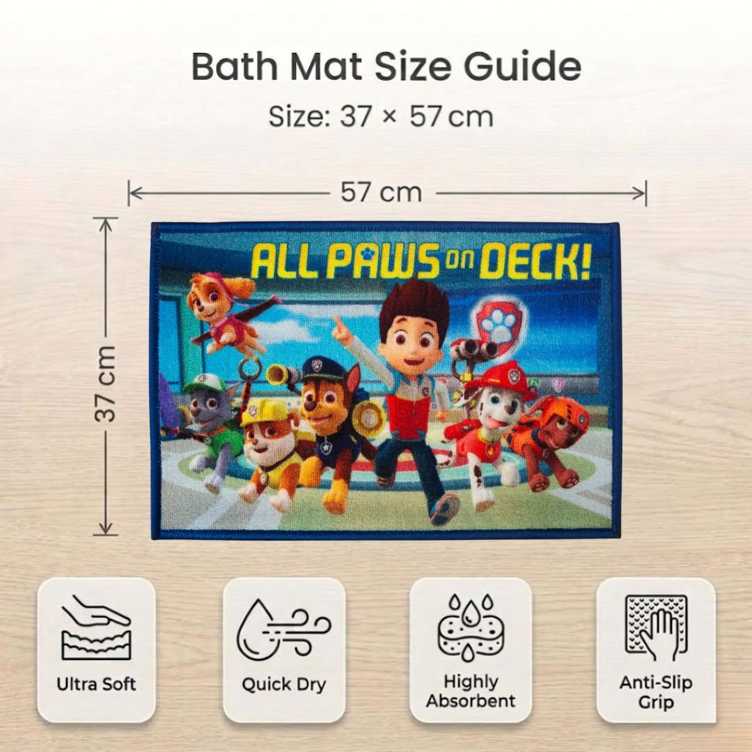 Paw Patrol Anti - Silp Bathmat – Set of 2 – "All Paws on Deck for Fun!" by Athom Living - Athom Living
