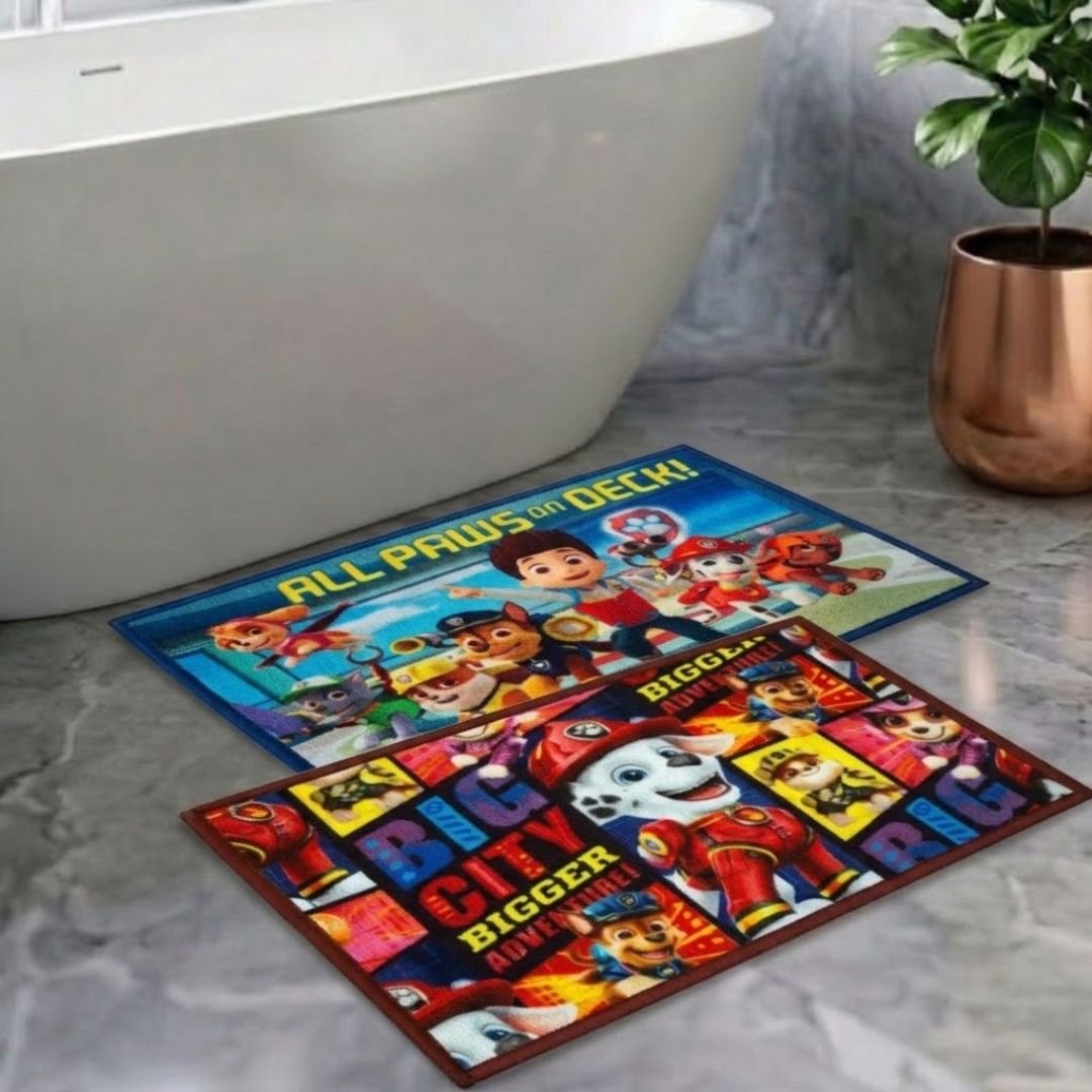 Paw Patrol Anti - Silp Bathmat – Set of 2 – "All Paws on Deck for Fun!" by Athom Living - Athom Living
