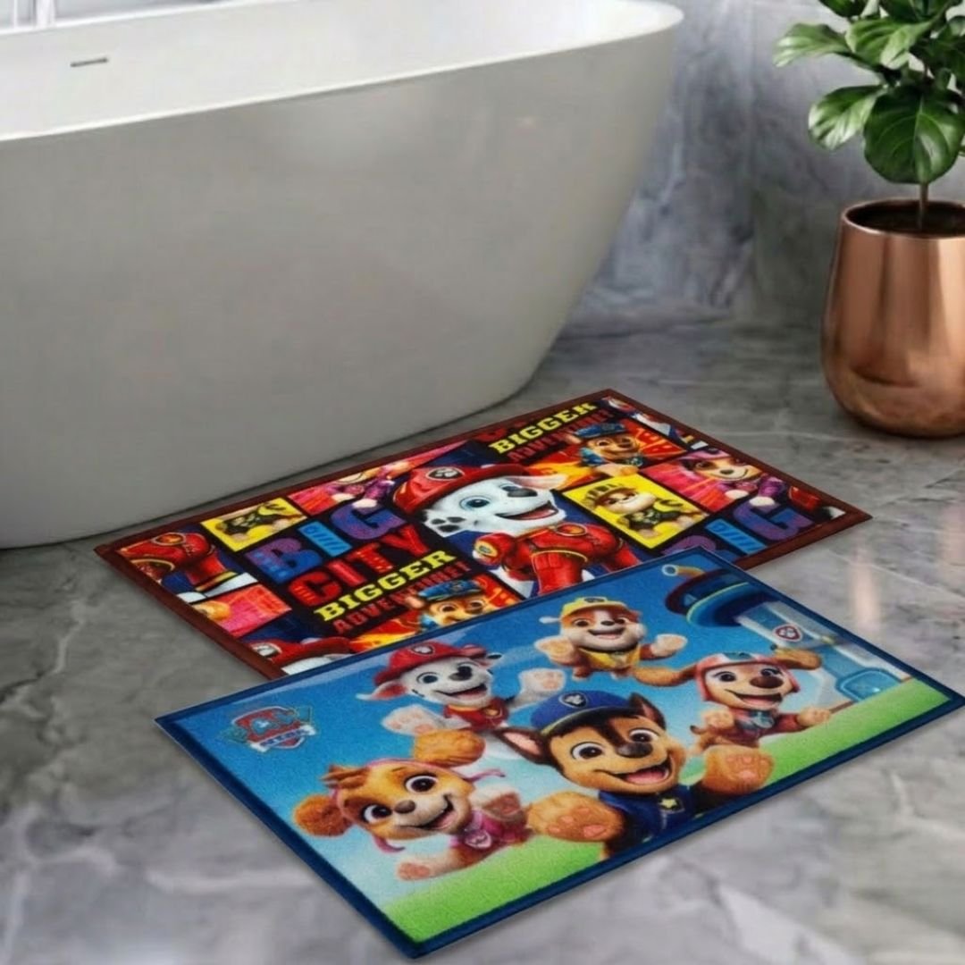 Paw Patrol Anti - Slip Bathmat – Set of 2 – "Big City Adventures Begin Here" by Athom Living - Athom Living