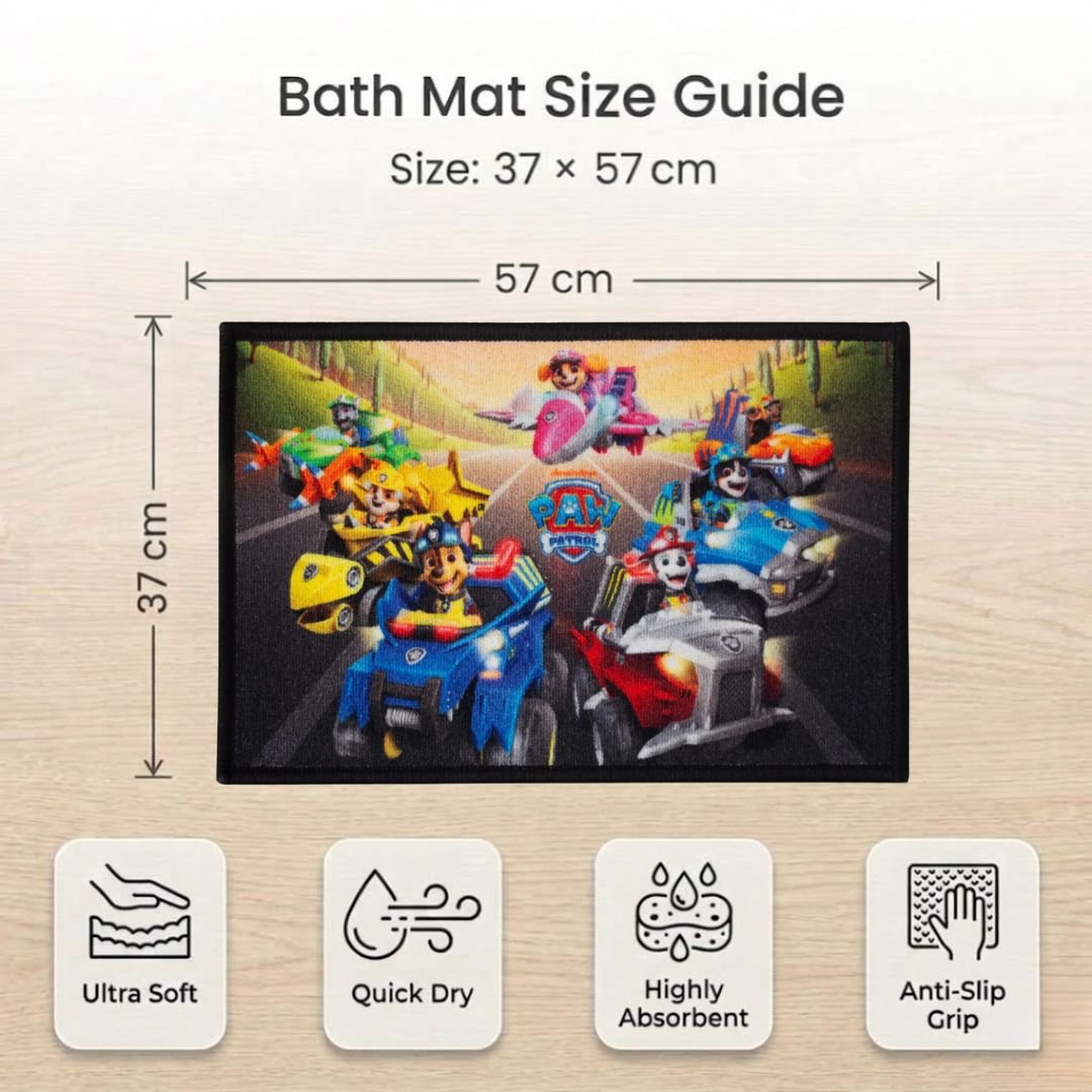 Paw Patrol Anti - Slip Bathmat – Set of 2 – "Ready for Paw - some Adventures" by Athom Living - Athom Living