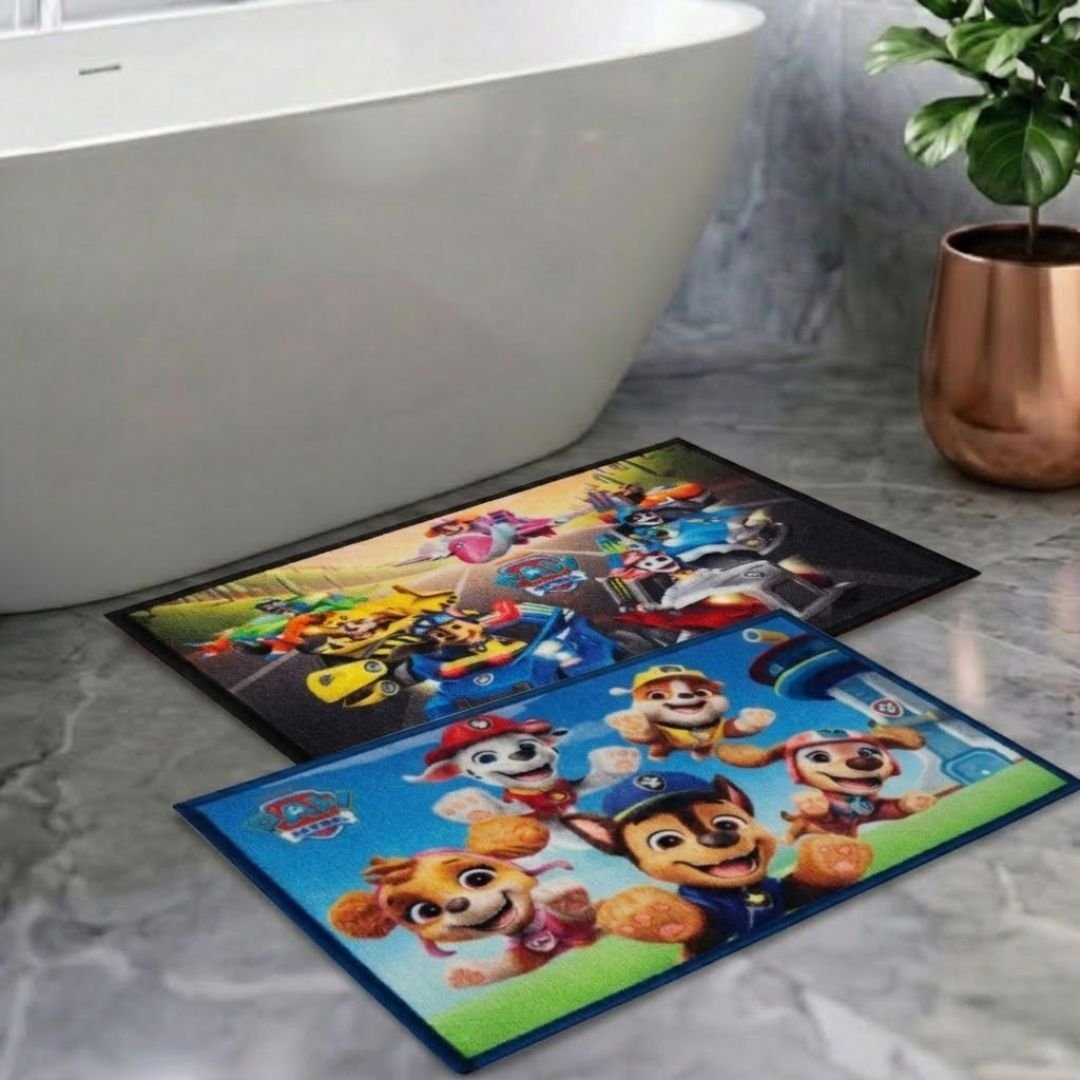 Paw Patrol Anti - Slip Bathmat – Set of 2 – "Ready for Paw - some Adventures" by Athom Living - Athom Living