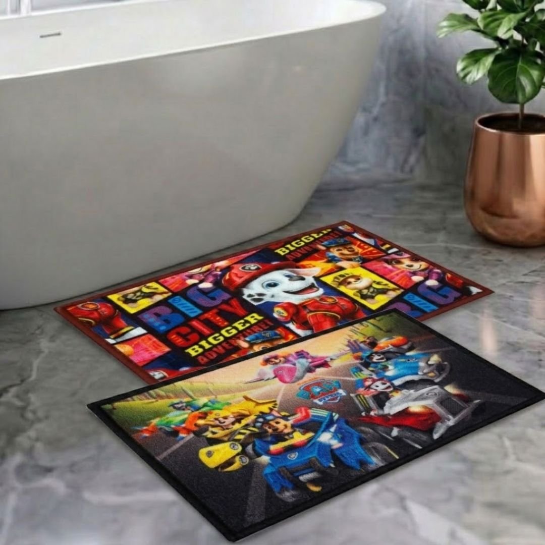 Paw Patrol Anti - Slip Bathmat – Set of 2 – "Step Into Big City Adventures" by Athom Living - Athom Living