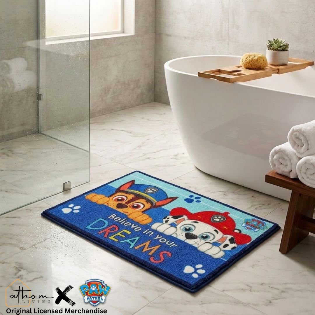 Paw Patrol "Believe In Your Dreams" Anti - Slip Kids Bathmat by Athom Living - Athom Living
