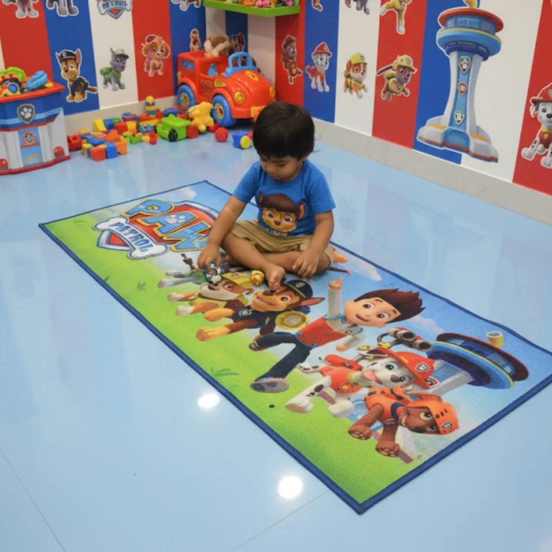 Paw Patrol Kids Bath Towel and Kids Runner Carpet - Combo Pack of 2 by Athom Living - Athom Living