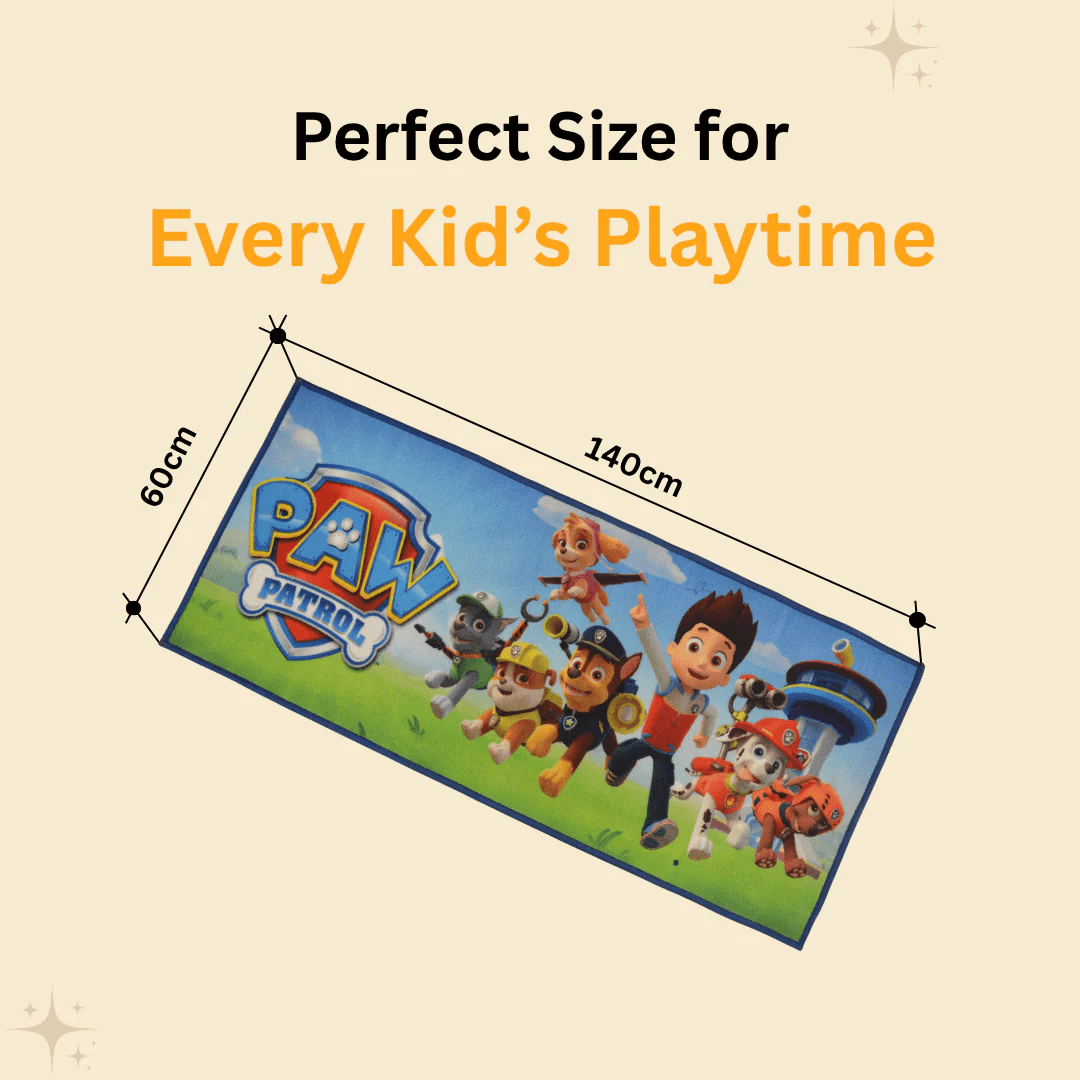 Paw Patrol Kids Bath Towel and Kids Runner Carpet - Combo Pack of 2 by Athom Living - Athom Living