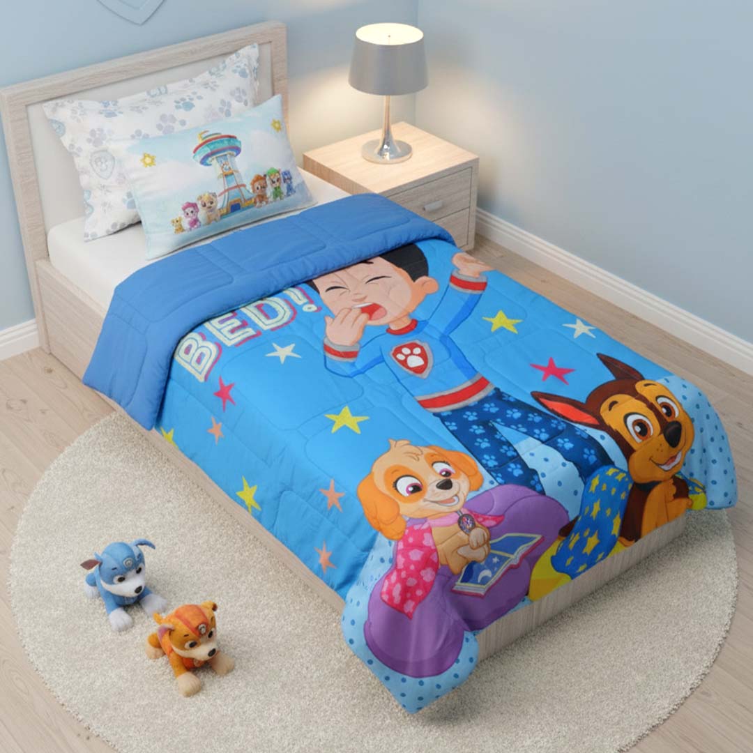 Paw Patrol Kids Comforter – Single – "Ready for Bed" by Athom Living - Athom Living