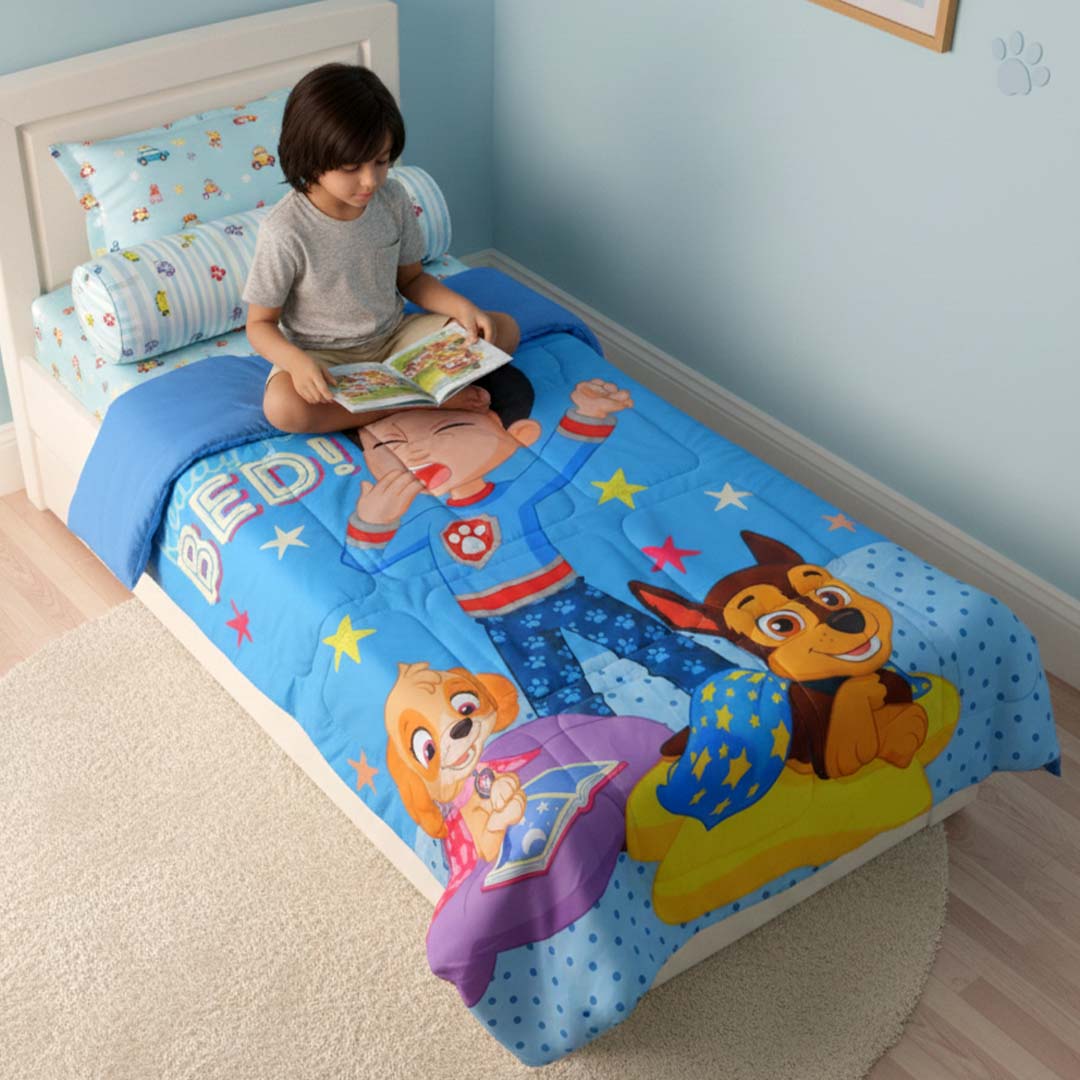 Paw Patrol Kids Comforter – Single – "Ready for Bed" by Athom Living - Athom Living