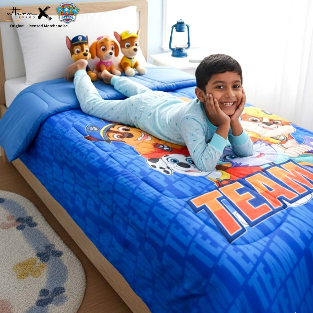 Paw Patrol Kids Comforter – Single – "Team Paw" by Athom Living - Athom Living