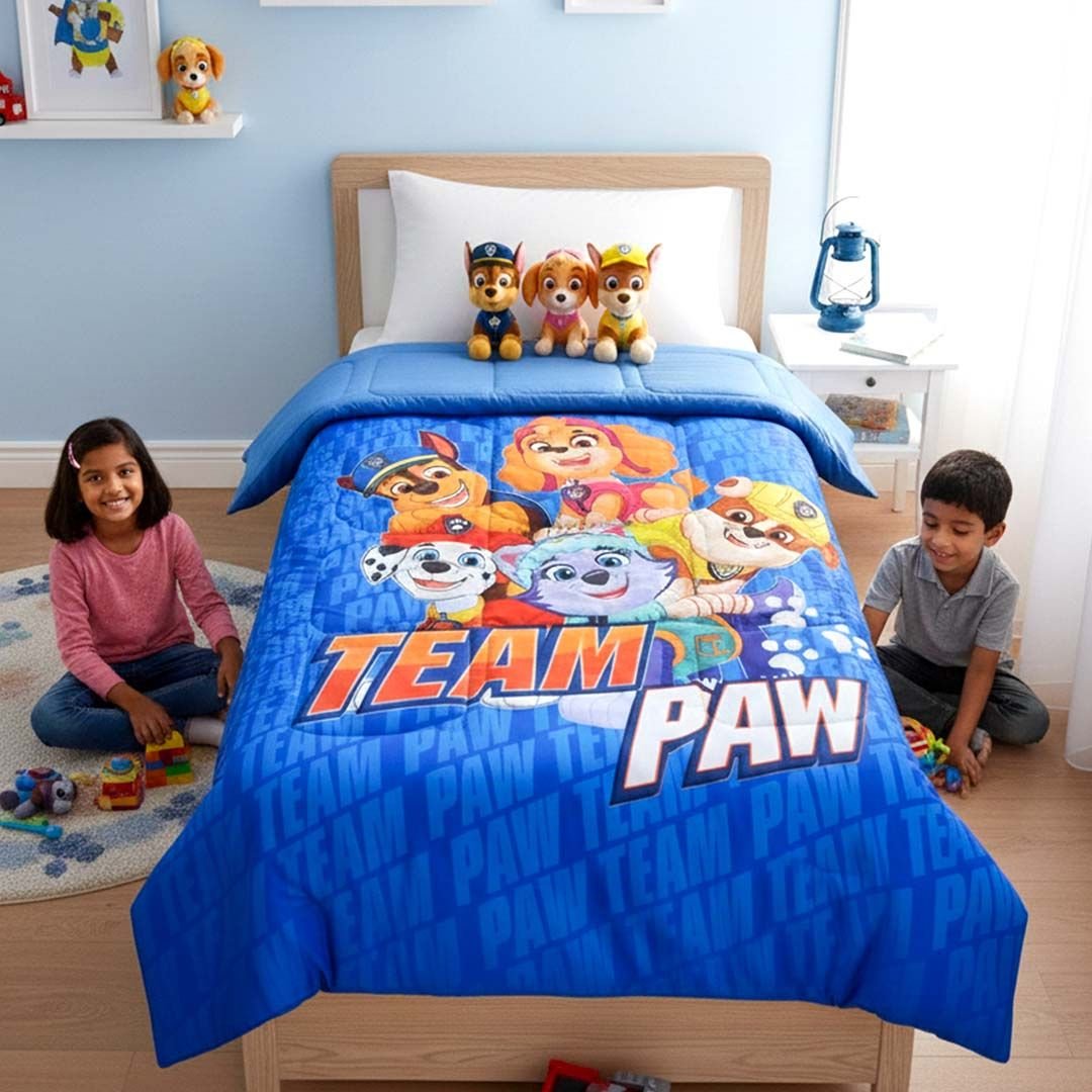 Paw Patrol Kids Comforter – Single – "Team Paw" by Athom Living - Athom Living