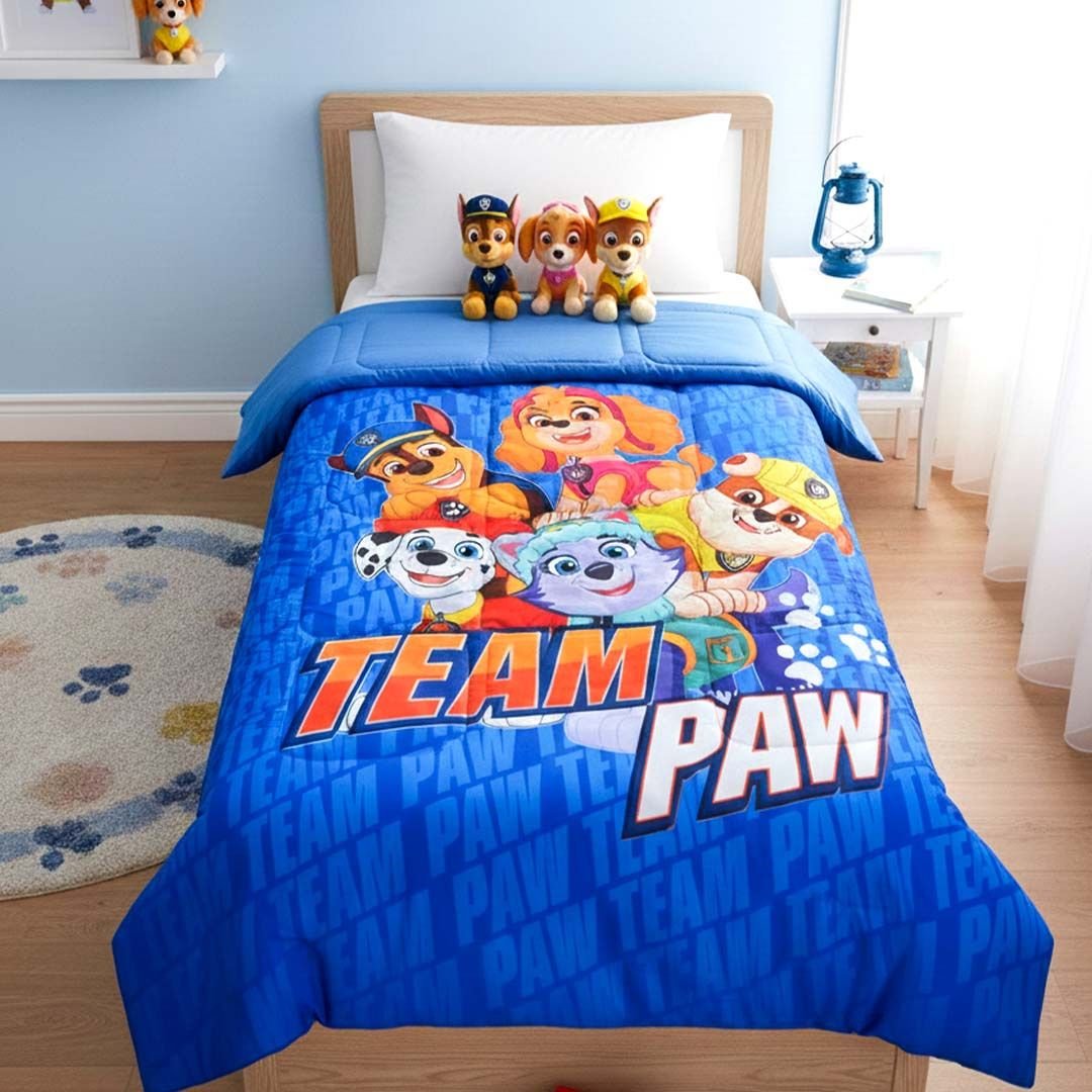 Paw Patrol Kids Comforter – Single – "Team Paw" by Athom Living - Athom Living