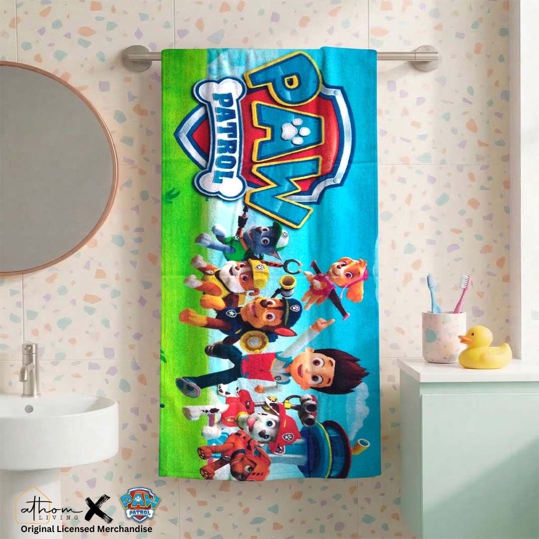Paw Patrol Kids Cotton Bath Towel By Athom Living - Athom Living