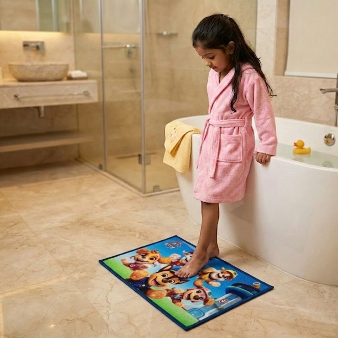 Paw Patrol “Let the pups lead the way” Anti - Slip Kids Bathmat by Athom Living - Athom Living