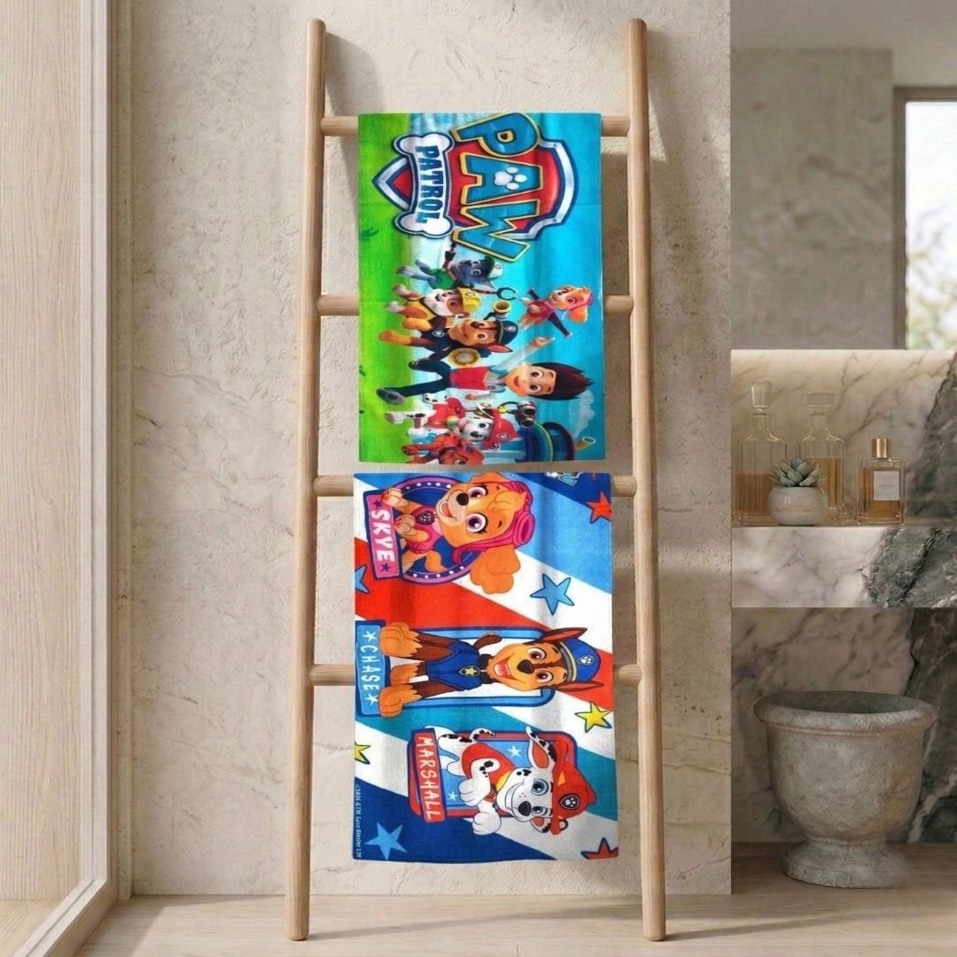 Paw Patrol "Skye Chase Marshall" Kids Bath Towel Combo - Pack of 2 by Athom Living - Athom Living