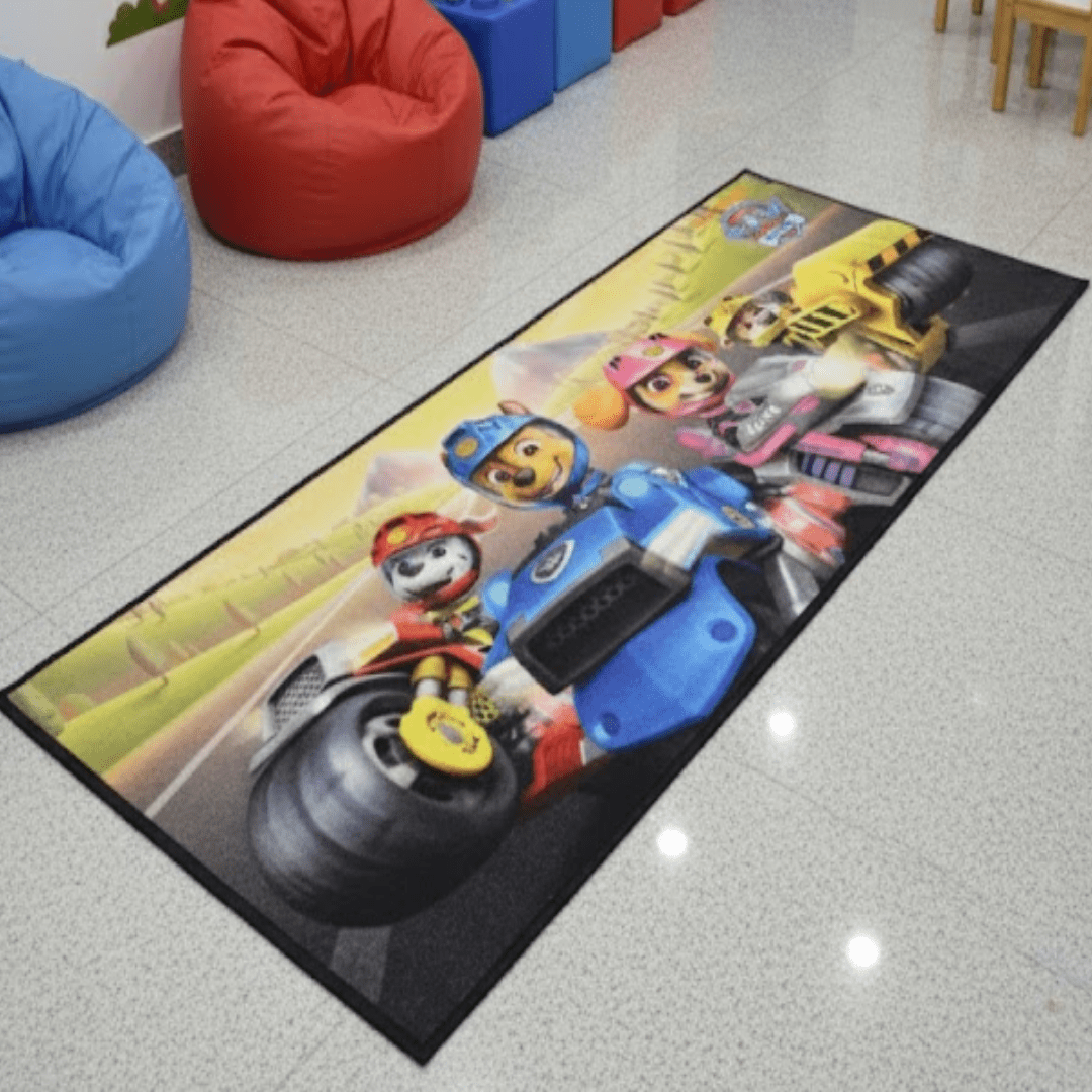Paw Patrol (Yellow) Themed Kids Runner Carpet(60x140 cm) by Athom Living - Athom Living