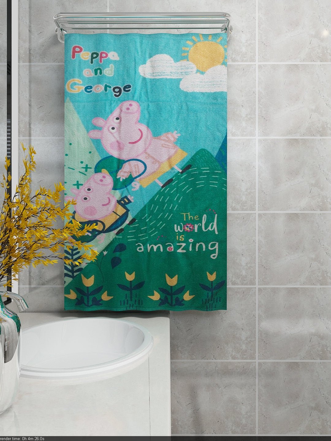 Peppa Pig Amazing World Kids Cotton Bath Towel by Athom Living - Athom Living