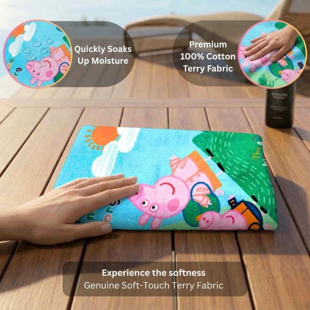 Peppa Pig Amazing World Kids Cotton Bath Towel by Athom Living - Athom Living