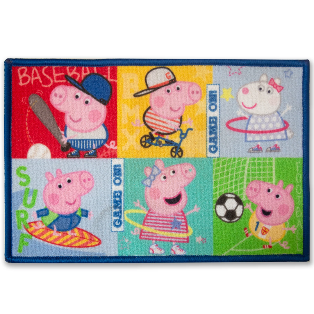 Peppa Pig Anti - Slip Bath Mat – "Baseball game on!" by Athom Living - Athom Living