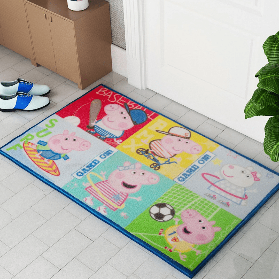 Peppa Pig Anti - Slip Bath Mat – "Baseball game on!" by Athom Living - Athom Living