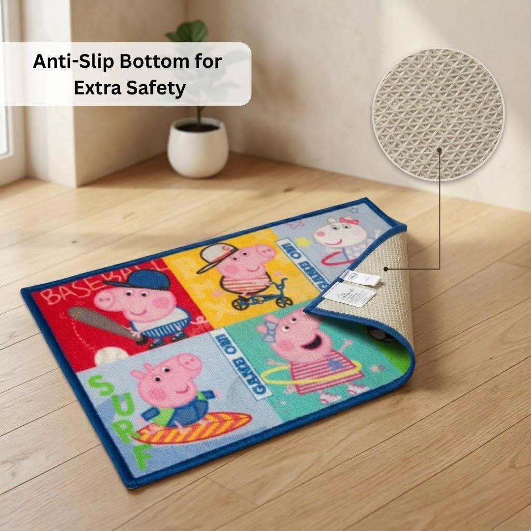 Peppa Pig Anti - Slip Bath Mat – "Baseball game on!" by Athom Living - Athom Living