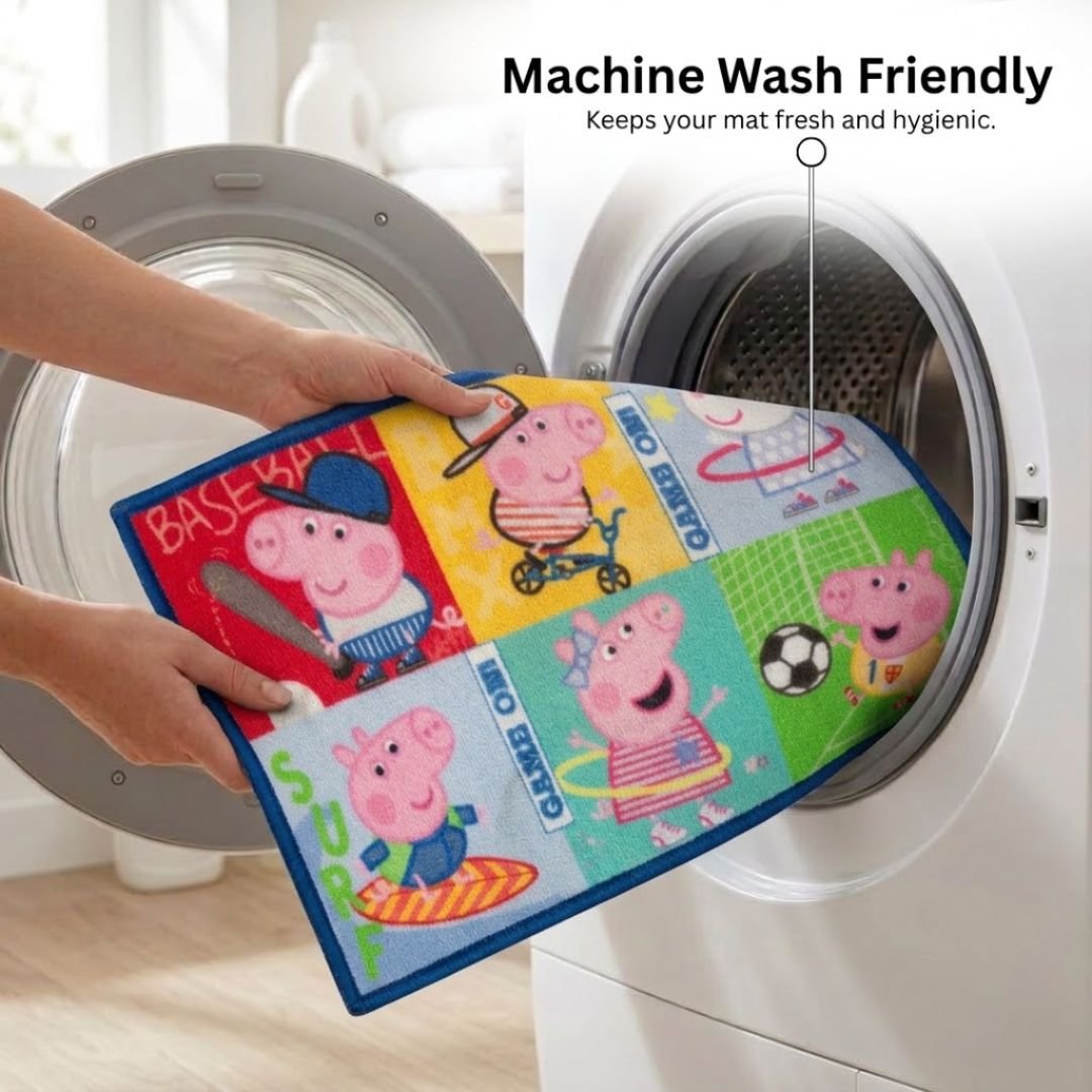 Peppa Pig Anti - Slip Bath Mat – "Baseball game on!" by Athom Living - Athom Living