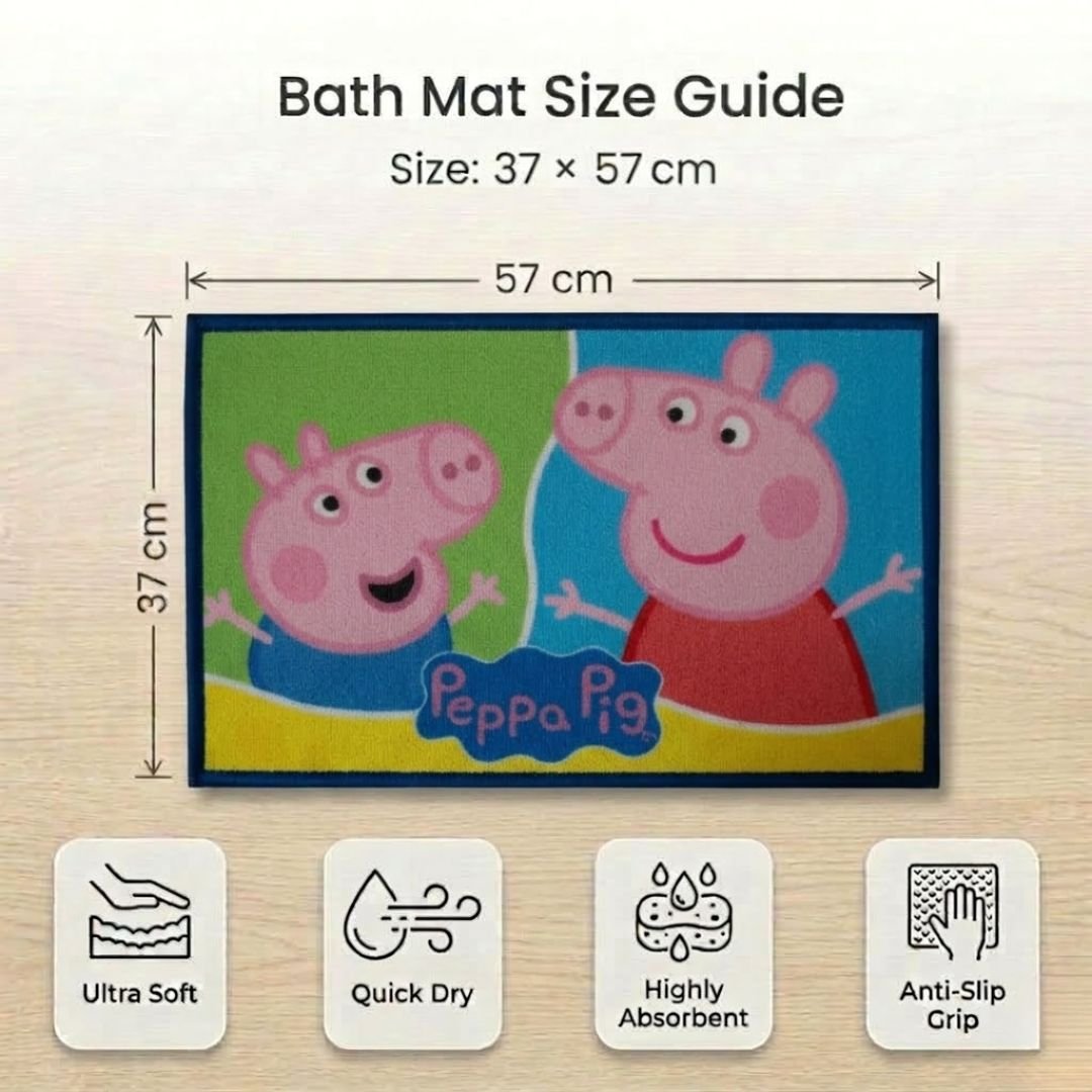 Peppa Pig Anti - Slip Bath Mat – "Every Step a Giggle!" by Athom Living - Athom Living