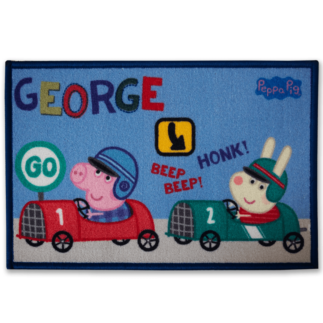 Peppa Pig Anti - Slip Kids Bath Mat – “George Says Beep Beep! Honk Honk!” by Athom Living - Athom Living
