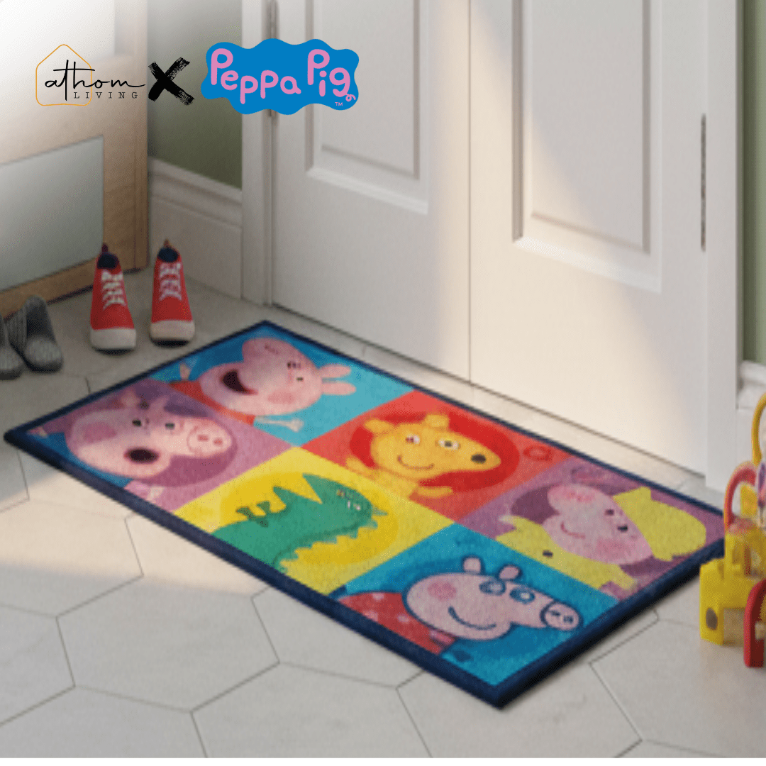 Peppa Pig Anti - Slip Kids Bath Mat – “Oink Oink! Fun Starts Here!” by Athom Living - Athom Living