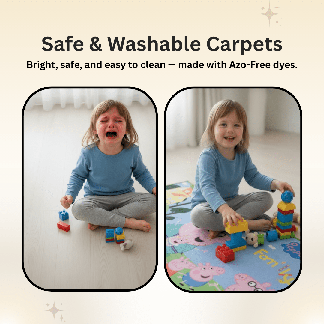 Peppa Pig Family Themed Kids Runner Carpet(60x140 cm) by Athom Living - Athom Living