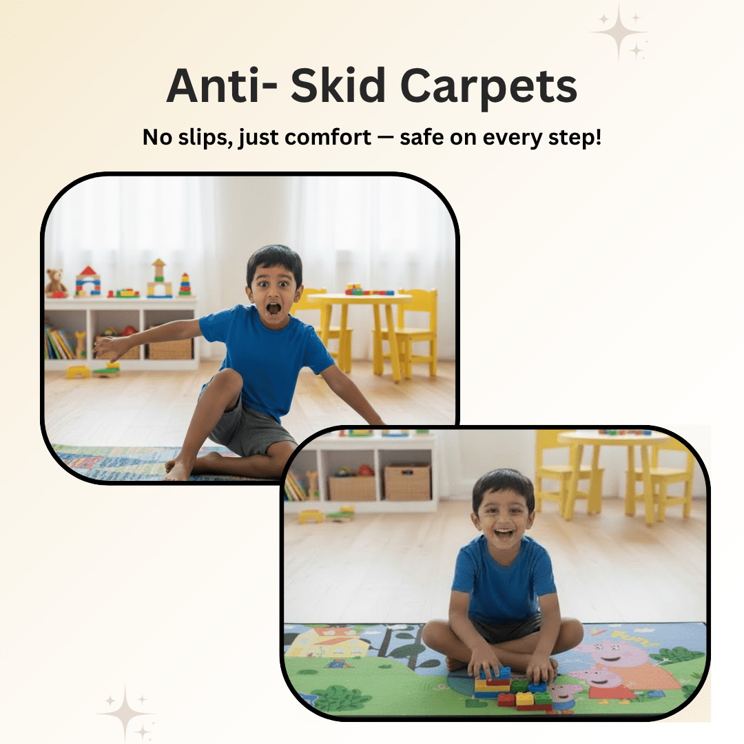 Peppa Pig Family Themed Kids Runner Carpet(60x140 cm) by Athom Living - Athom Living