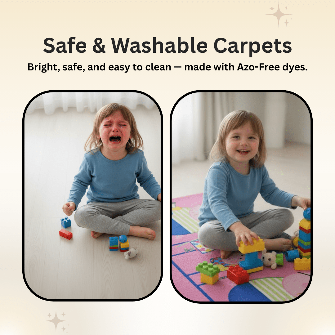 Peppa Pig Friday Funday Pink Printed Runner Carpet - Soft & Anti - Skid by Athom Living - Athom Living