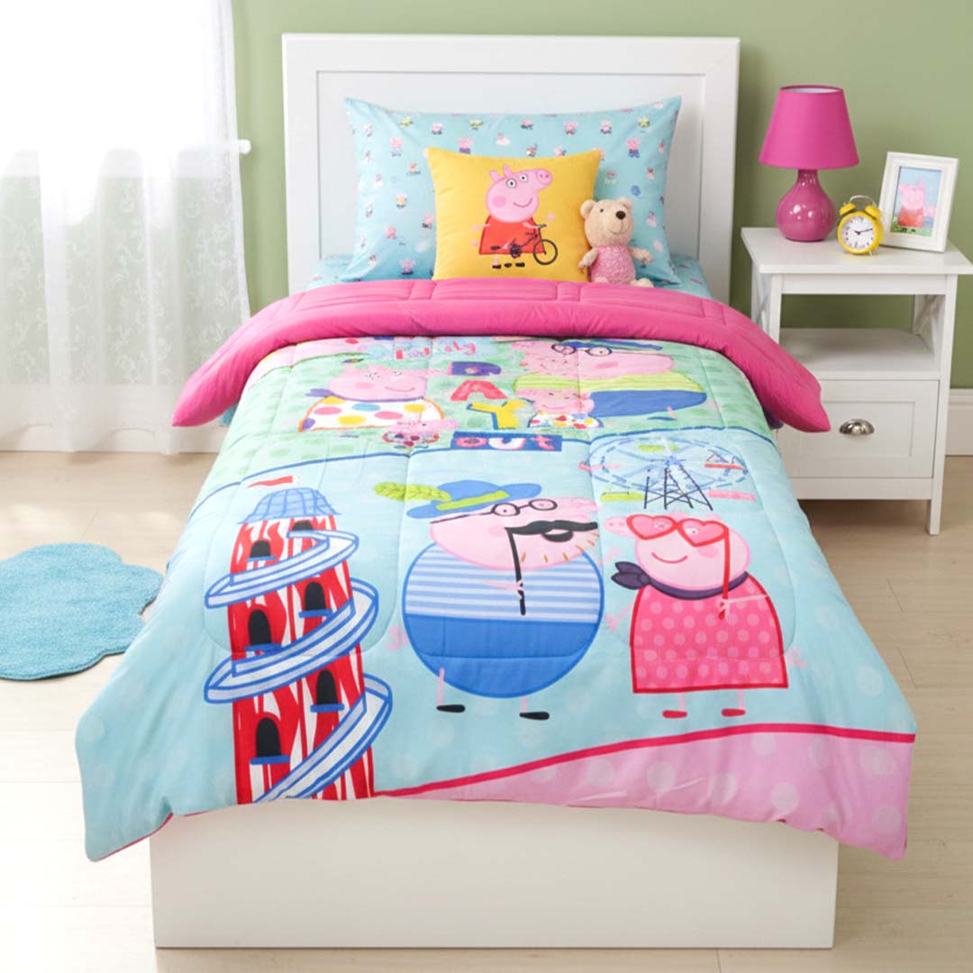 Peppa Pig Kids Comforter – Single – "Family Day Out" by Athom Living - Athom Living