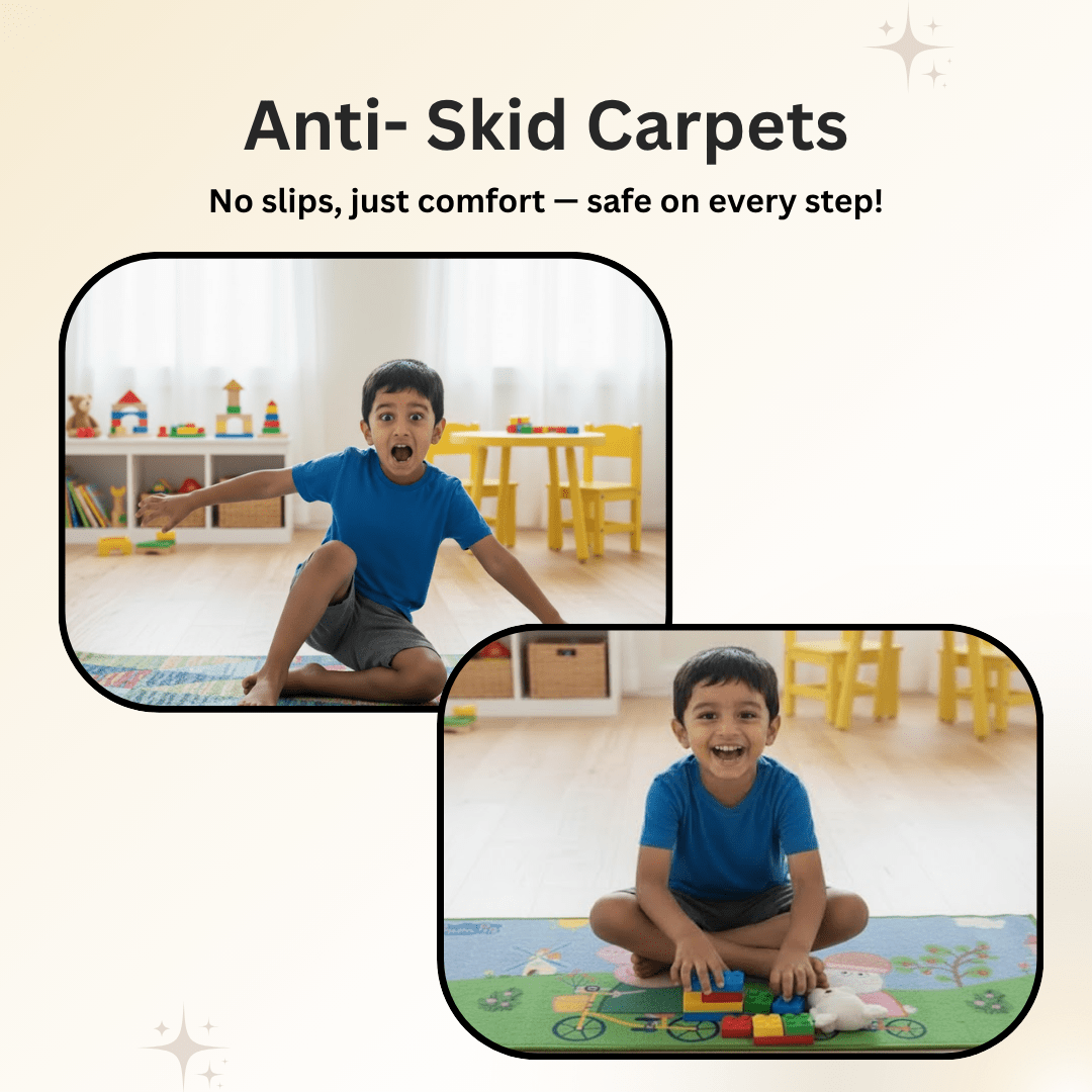 Peppa Pig Kids Runner Carpet - Soft & Anti - Skid Design by Athom Living - Athom Living
