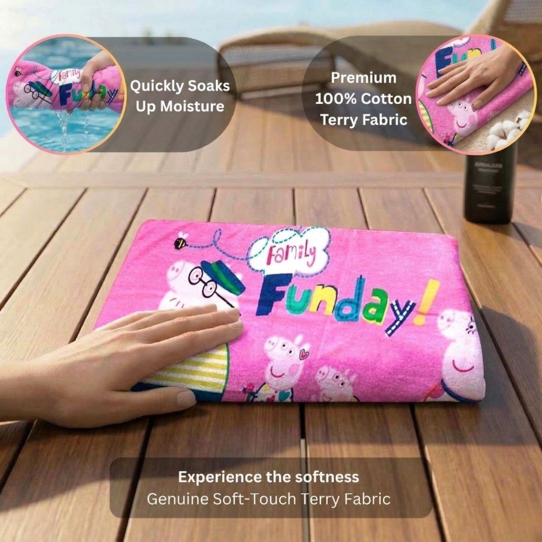 Peppa Pig "Rainbows" Kids Bath Towel Combo - Pack of 2 by Athom Living - Athom Living