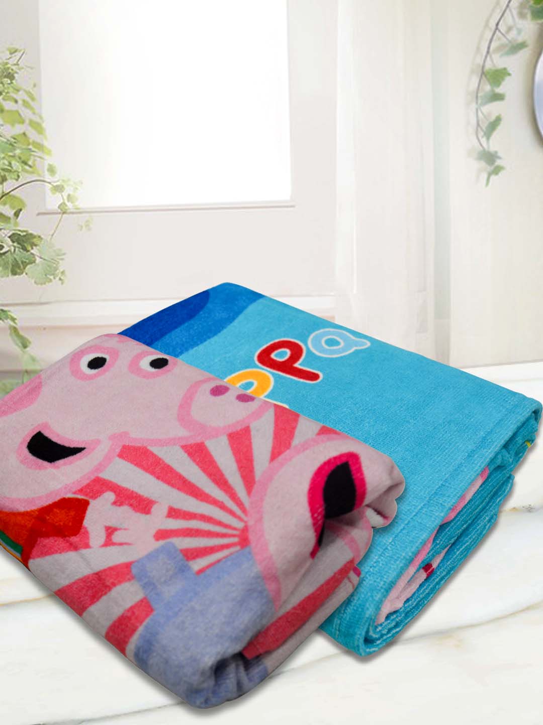 Peppa Pig Themed Kids Bath Towel Pack of 2 – Soft & Fun by Athom Living - Athom Living
