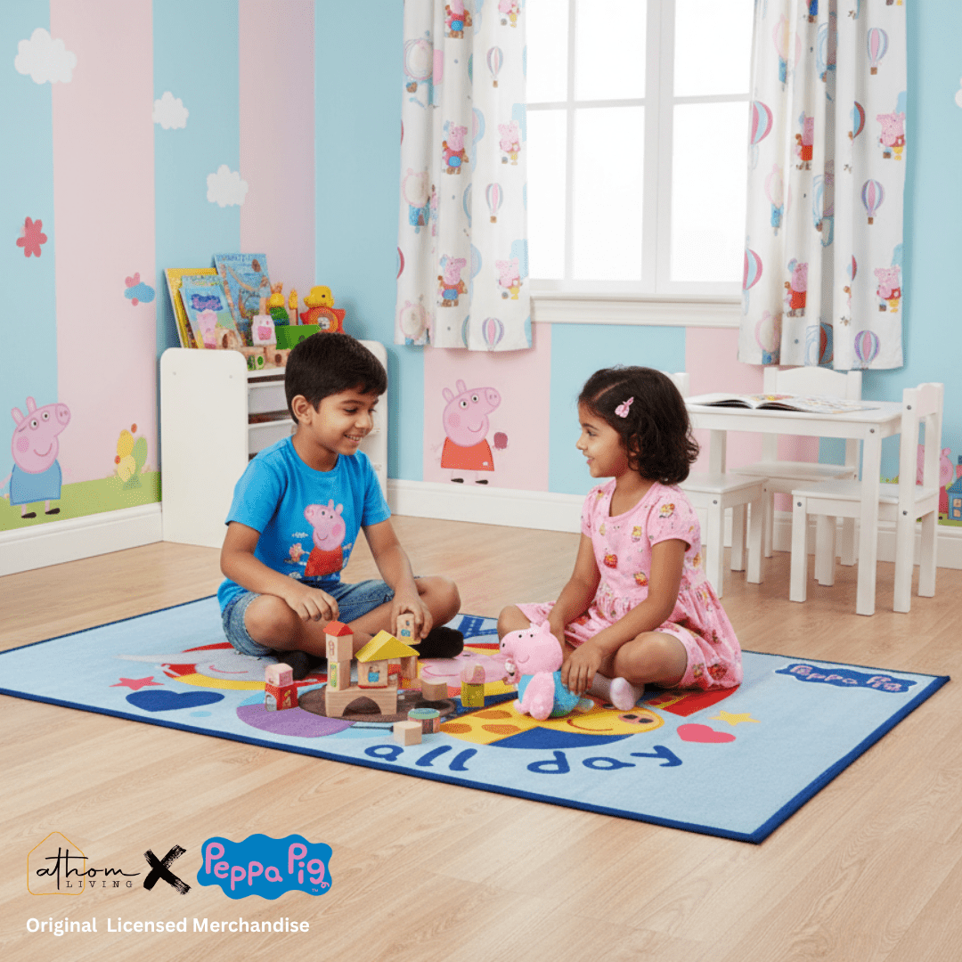 Peppa Pig Themed Kids Carpet(90x150cm) by Athom Living - Athom Living