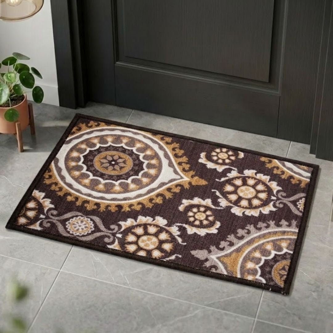 Persian Brown Premium Anti Slip Printed Door Mat by Athom Living - Athom Living