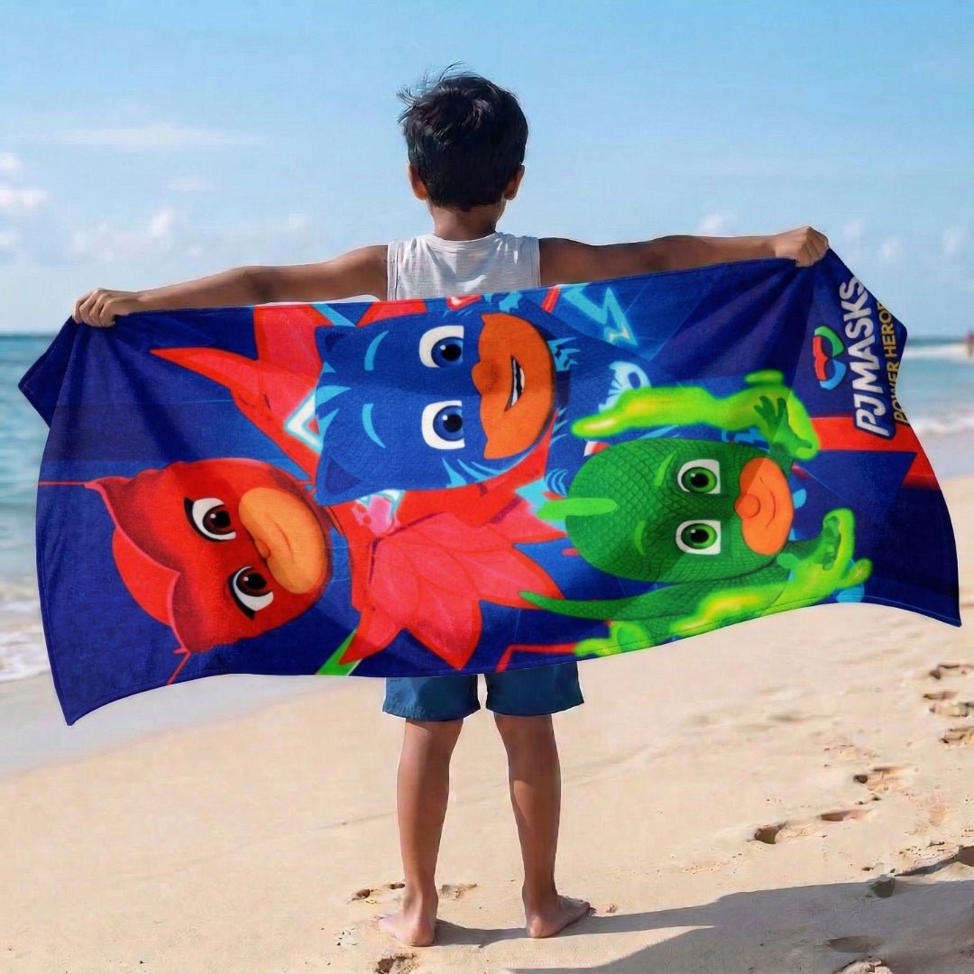 PJ Masks Power Heroes Themed Kids Cotton Bath Towel by Athom Living - Athom Living