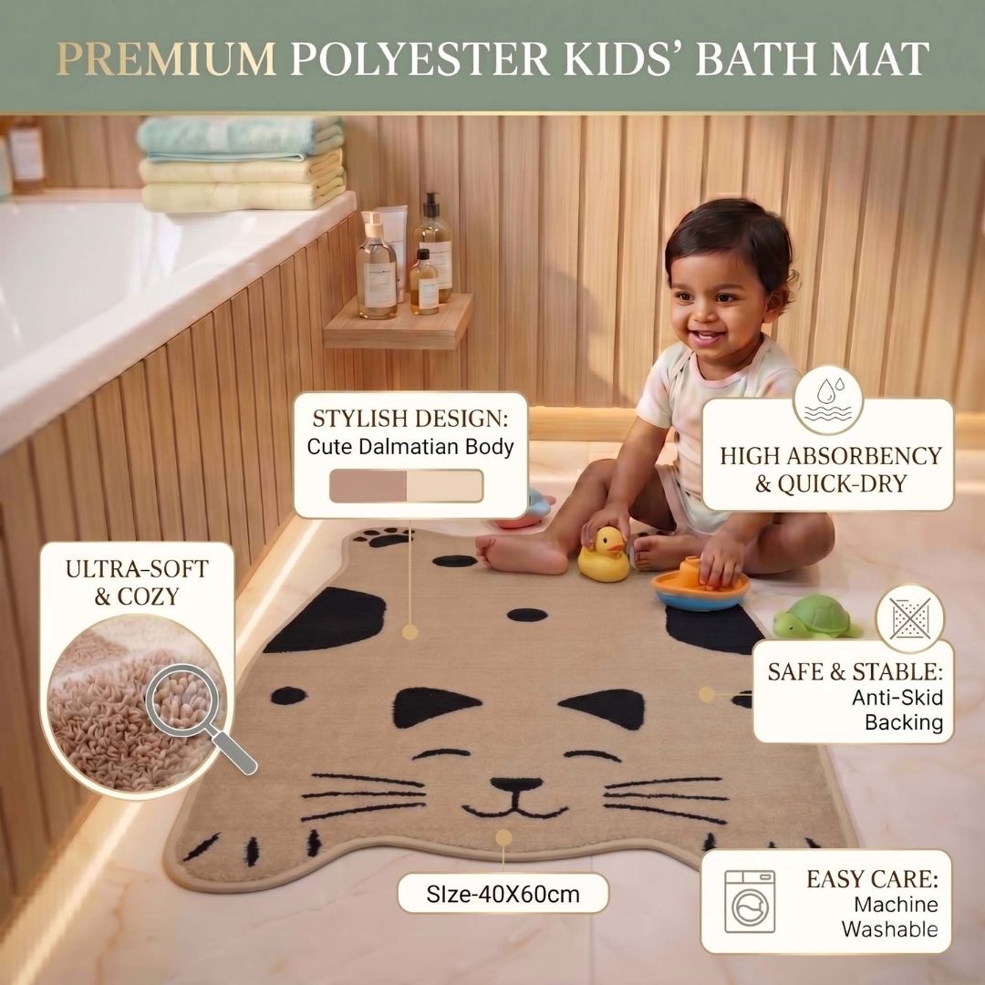 Premium Animal Cat - Shaped Cutouts Anti - Slip Kids Bathmat by Athom Living - Athom Living