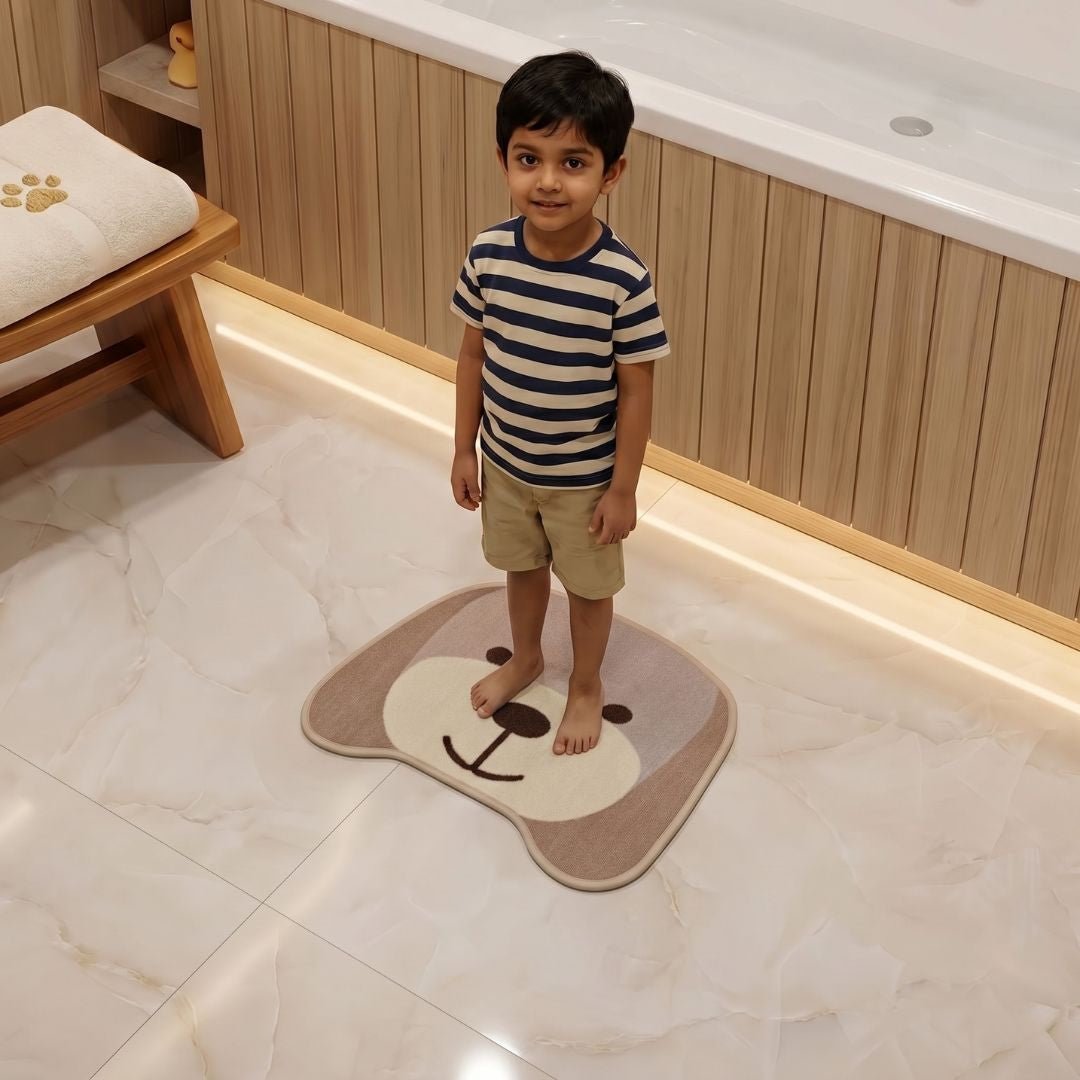 Premium Animal Dog - Shaped Cutout Anti - Slip Kids Bathmat by Athom Living - Athom Living