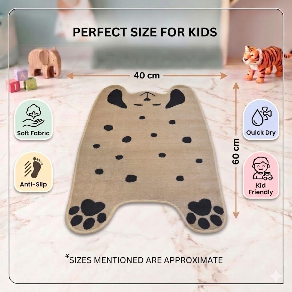 Premium Animal Dog - Shaped Cutouts Anti - Slip Kids Bathmat by Athom Living - Athom Living