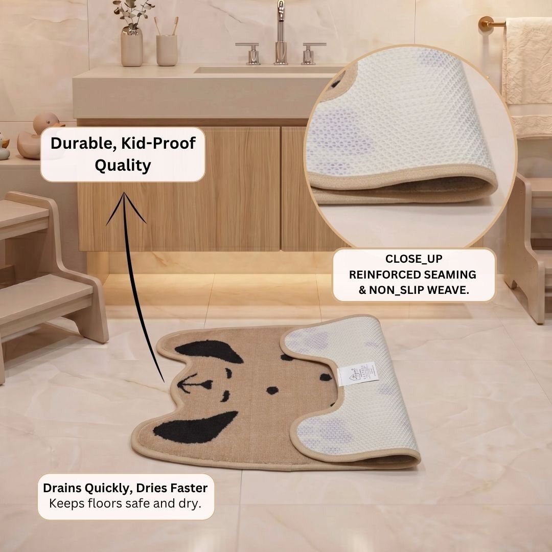 Premium Animal Dog - Shaped Cutouts Anti - Slip Kids Bathmat by Athom Living - Athom Living
