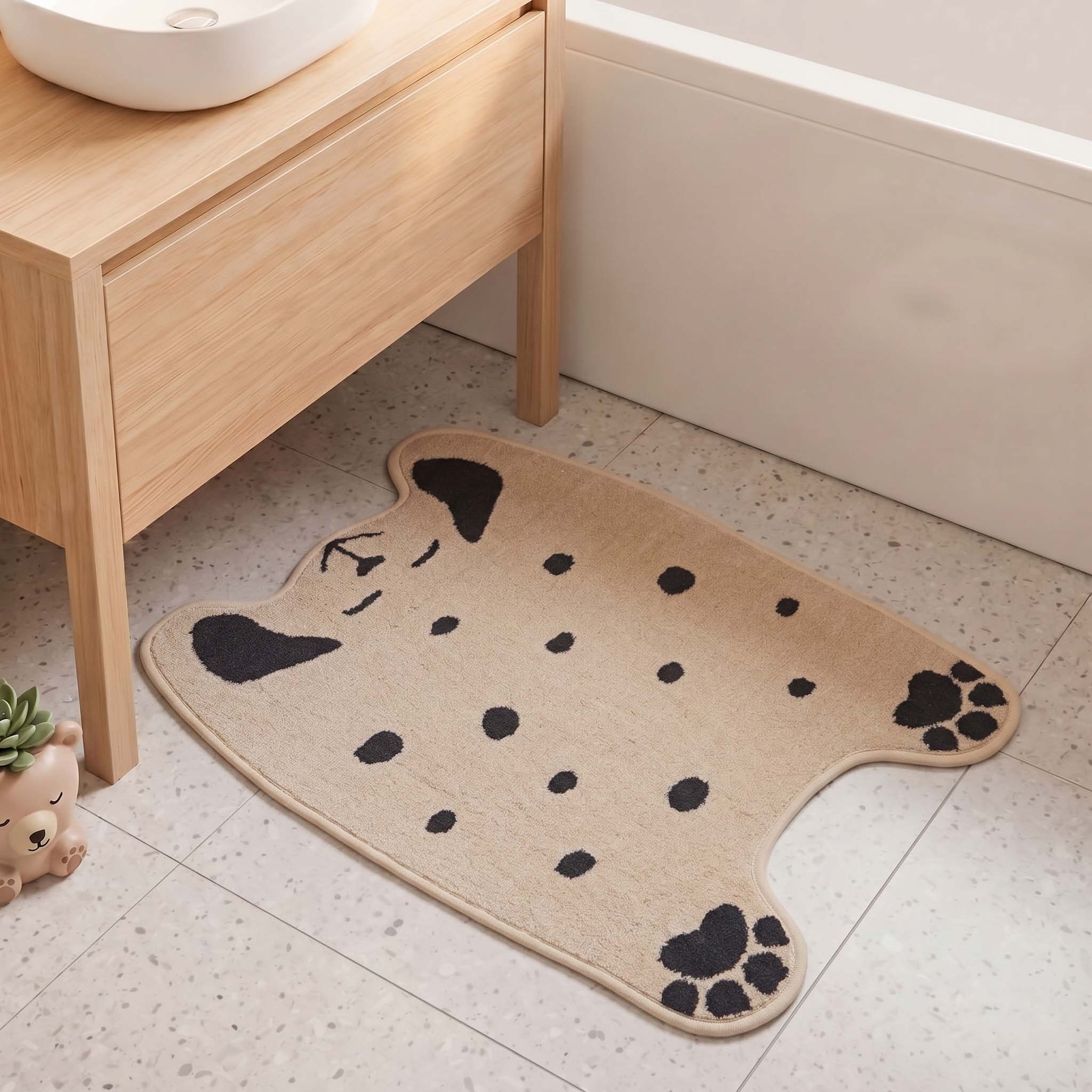 Premium Animal Dog - Shaped Cutouts Anti - Slip Kids Bathmat by Athom Living - Athom Living