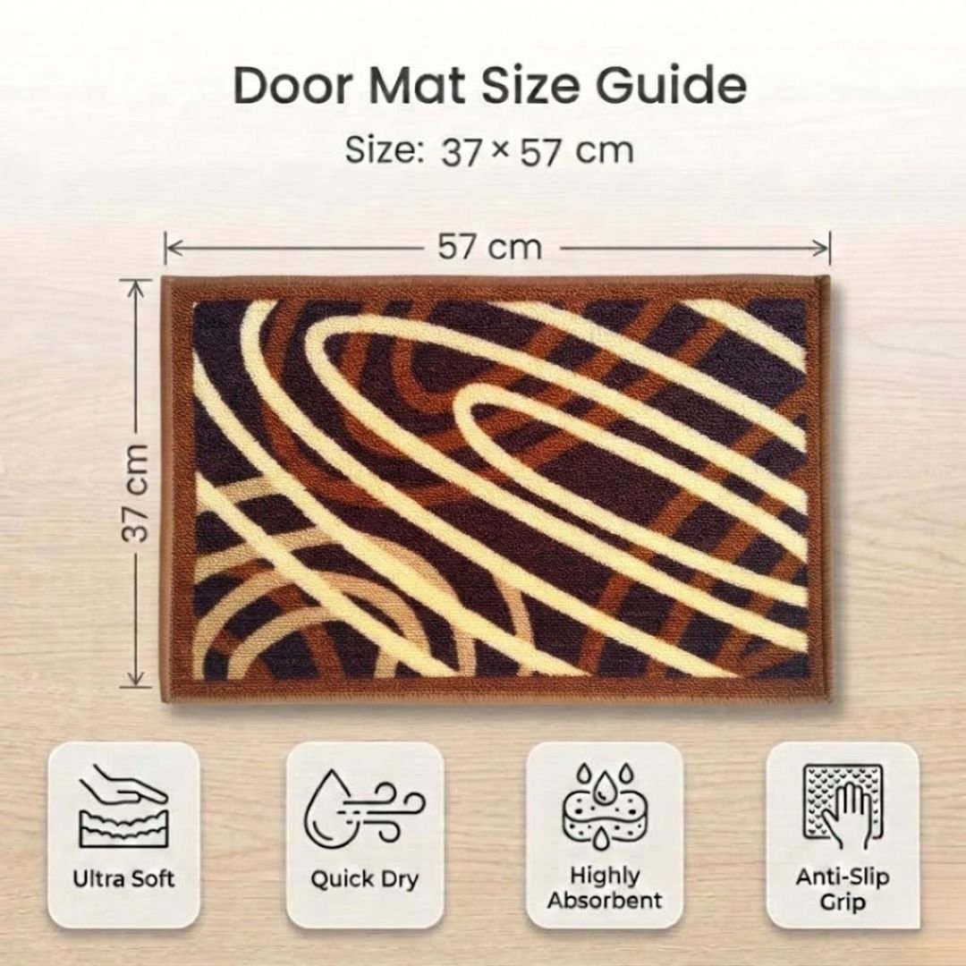 Premium Beige Anti Skid and Slip Doormat by Athom Living - Athom Living