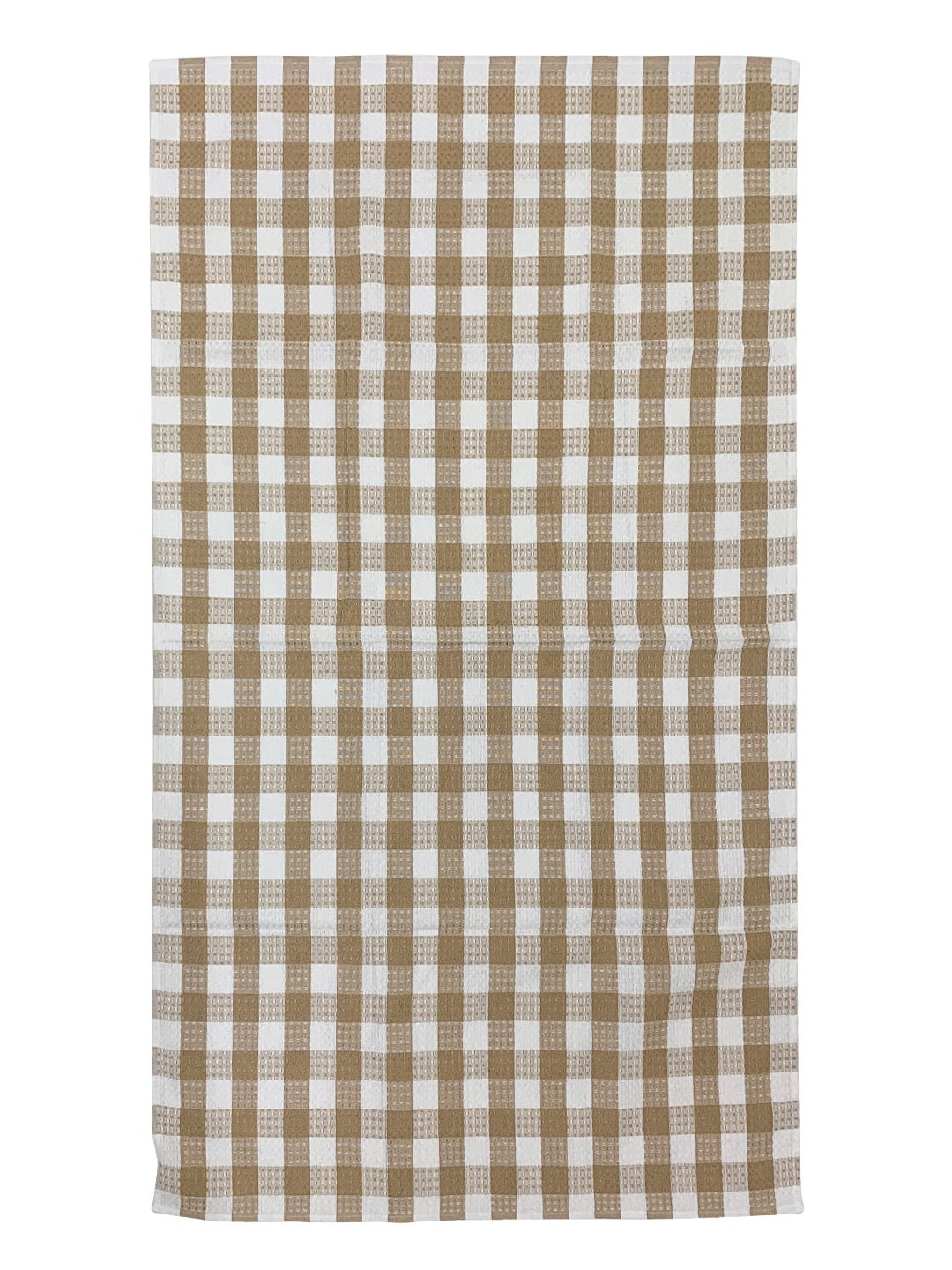 Premium Brown and White Checkers Cotton Bath Towel (Pack of 6) by Athom Living - Athom Living