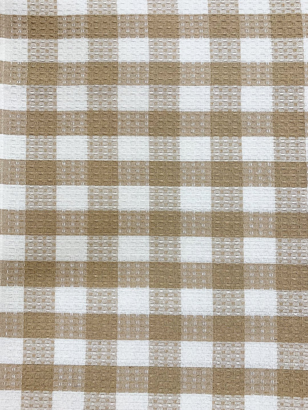 Premium Brown and White Checkers Cotton Bath Towel (Pack of 6) by Athom Living - Athom Living